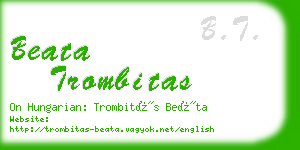 beata trombitas business card